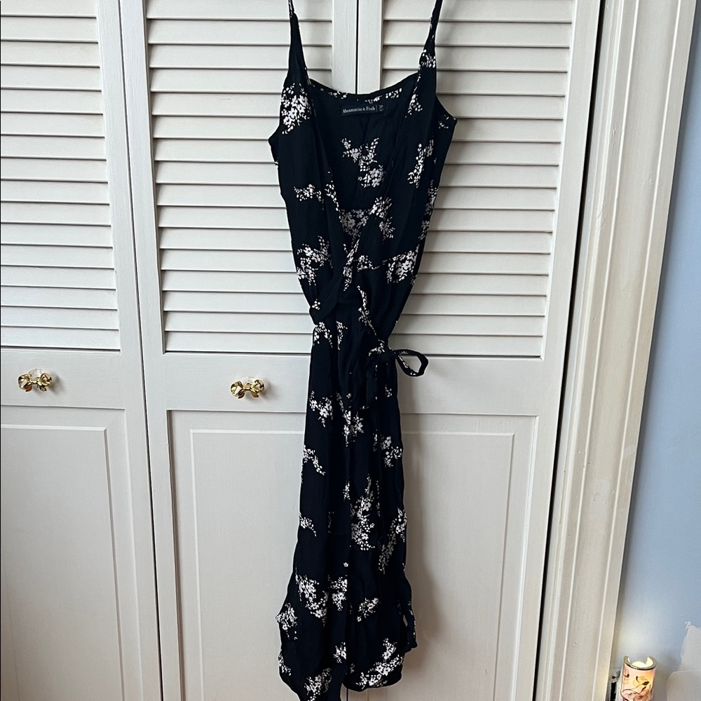 Floral Black Mini Dress